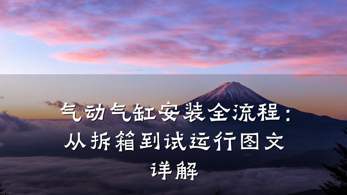 气动气缸安装全流程：从拆箱到试运行图文详解