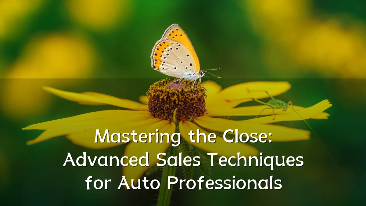Mastering the Close: Advanced Sales Techniques for Auto Professionals
