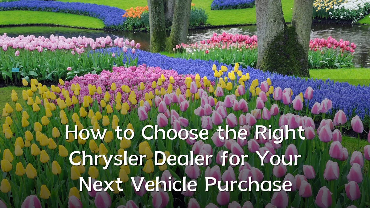 How to Choose the Right Chrysler Dealer for Your Next Vehicle Purchase